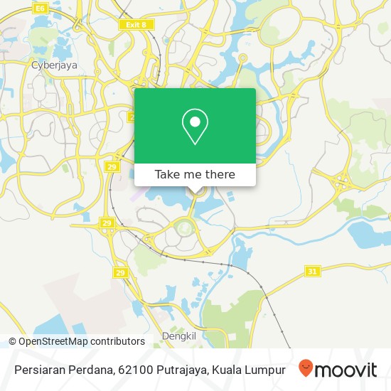 Peta Persiaran Perdana, 62100 Putrajaya
