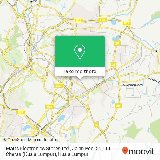 Matts Electronics Stores Ltd., Jalan Peel 55100 Cheras (Kuala Lumpur) map