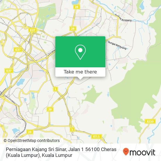 Peta Perniagaan Kajang Sri Sinar, Jalan 1 56100 Cheras (Kuala Lumpur)