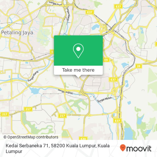 Peta Kedai Serbaneka 71, 58200 Kuala Lumpur