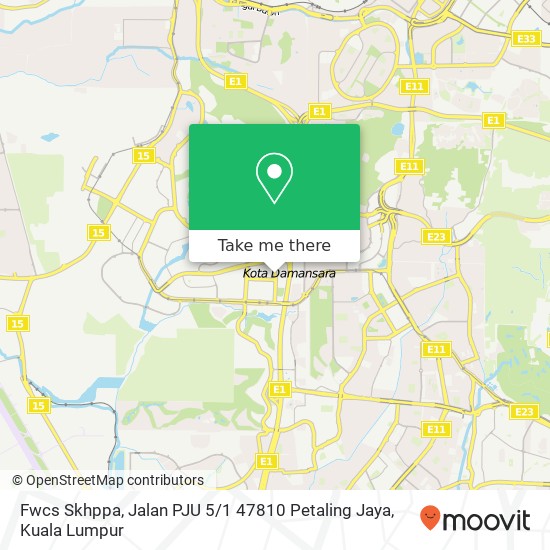 Peta Fwcs Skhppa, Jalan PJU 5 / 1 47810 Petaling Jaya
