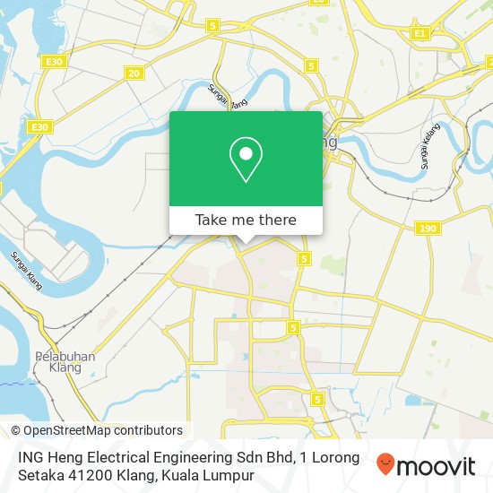 ING Heng Electrical Engineering Sdn Bhd, 1 Lorong Setaka 41200 Klang map