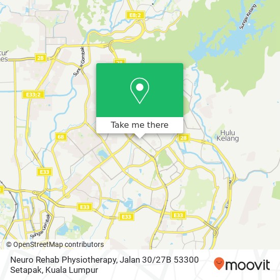 Neuro Rehab Physiotherapy, Jalan 30 / 27B 53300 Setapak map
