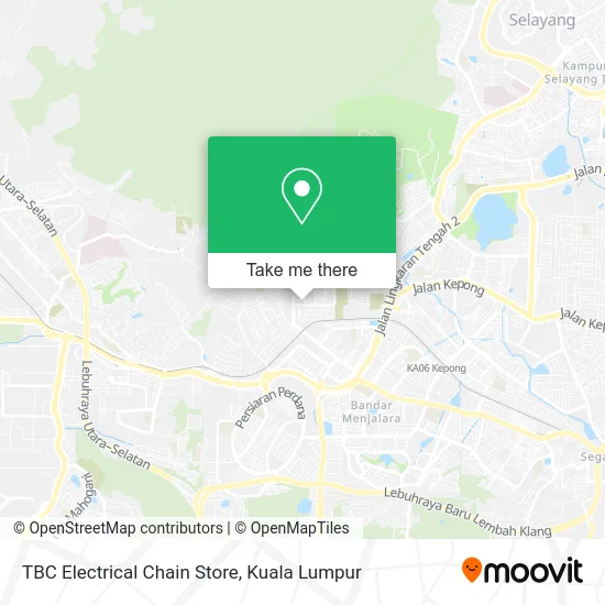 TBC Electrical Chain Store map
