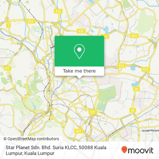 Star Planet Sdn. Bhd. Suria KLCC, 50088 Kuala Lumpur map