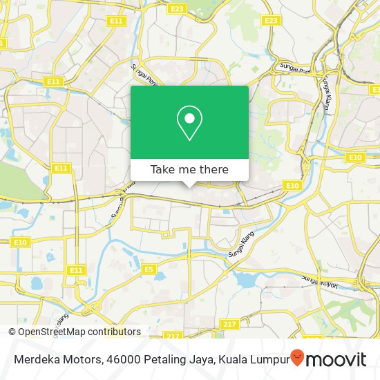 Peta Merdeka Motors, 46000 Petaling Jaya