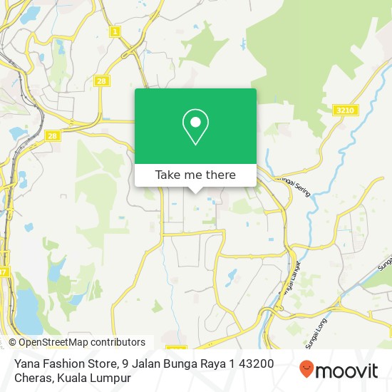 Yana Fashion Store, 9 Jalan Bunga Raya 1 43200 Cheras map