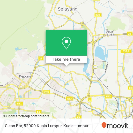 Clean Bar, 52000 Kuala Lumpur map