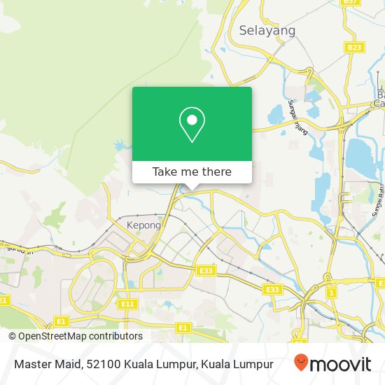 Peta Master Maid, 52100 Kuala Lumpur