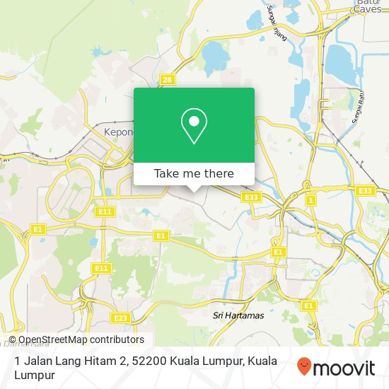 1 Jalan Lang Hitam 2, 52200 Kuala Lumpur map