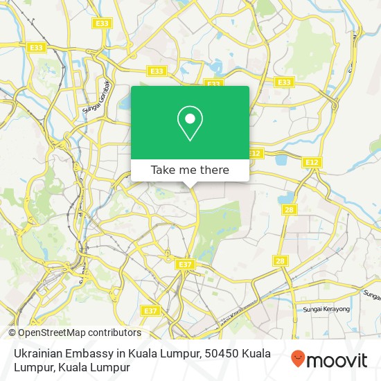 Ukrainian Embassy in Kuala Lumpur, 50450 Kuala Lumpur map