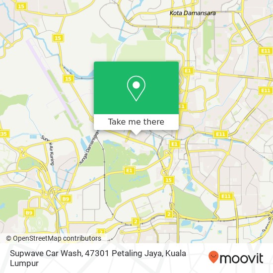 Supwave Car Wash, 47301 Petaling Jaya map