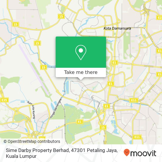 Peta Sime Darby Property Berhad, 47301 Petaling Jaya