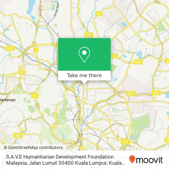 Peta S.A.V.E Humanitarian Development Foundation Malaysia, Jalan Lumut 50400 Kuala Lumpur