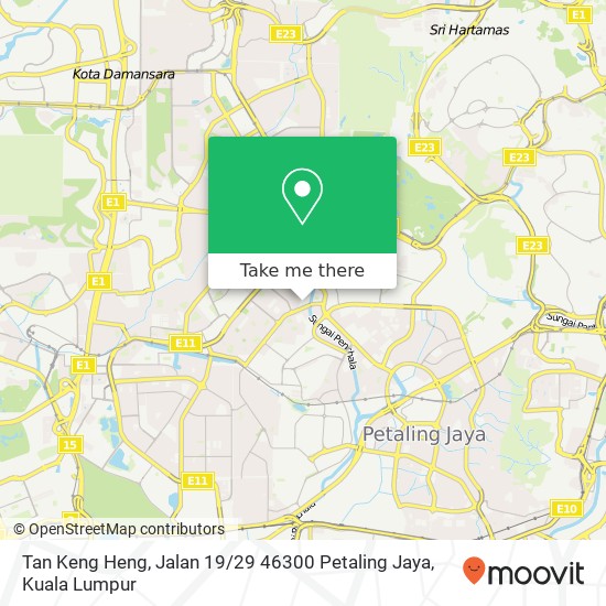 Peta Tan Keng Heng, Jalan 19 / 29 46300 Petaling Jaya