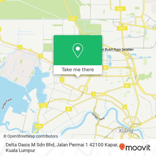 Delta Oasis M Sdn Bhd, Jalan Permai 1 42100 Kapar map