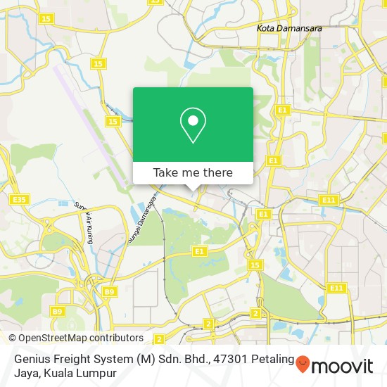 Peta Genius Freight System (M) Sdn. Bhd., 47301 Petaling Jaya