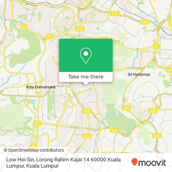 Peta Low Hoi Sin, Lorong Rahim Kajai 14 60000 Kuala Lumpur
