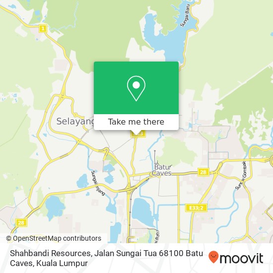 Shahbandi Resources, Jalan Sungai Tua 68100 Batu Caves map