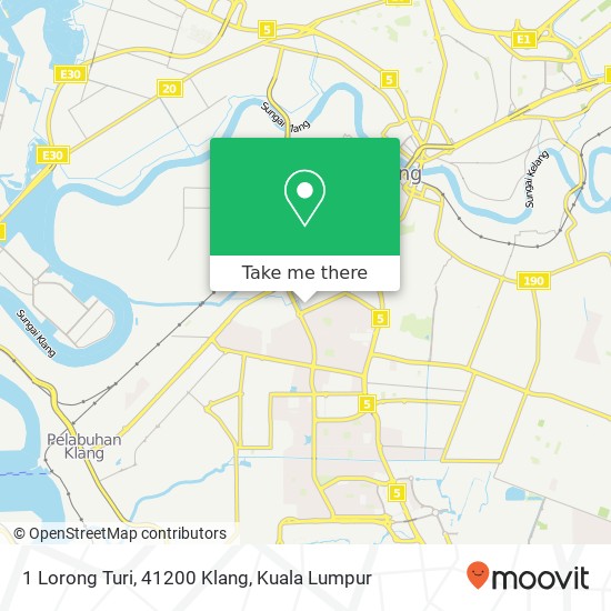 Peta 1 Lorong Turi, 41200 Klang