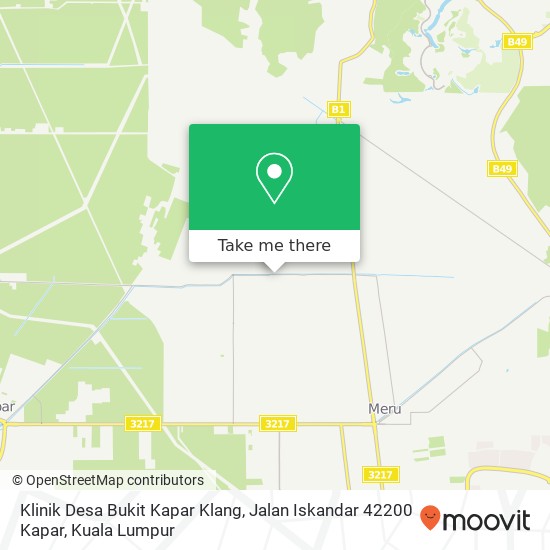 Peta Klinik Desa Bukit Kapar Klang, Jalan Iskandar 42200 Kapar