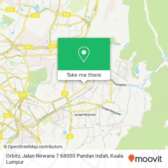 Orbitz, Jalan Nirwana 7 68000 Pandan Indah map