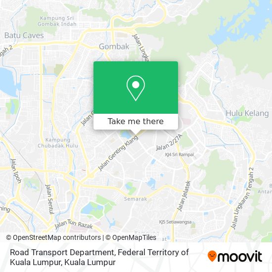 Road Transport Department, Federal Territory of Kuala Lumpur map