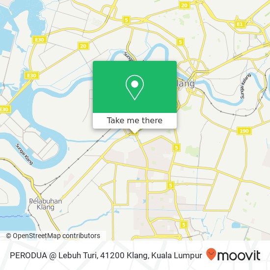 Peta PERODUA @ Lebuh Turi, 41200 Klang