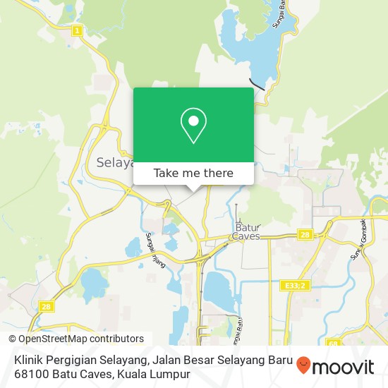 Klinik Pergigian Selayang, Jalan Besar Selayang Baru 68100 Batu Caves map