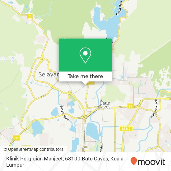 Klinik Pergigian Manjeet, 68100 Batu Caves map