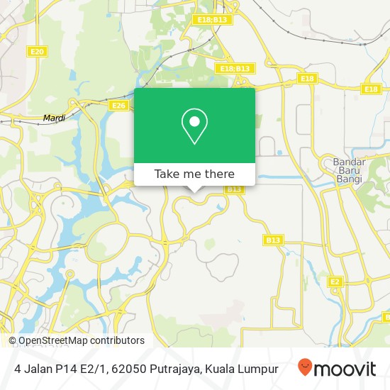 4 Jalan P14 E2 / 1, 62050 Putrajaya map