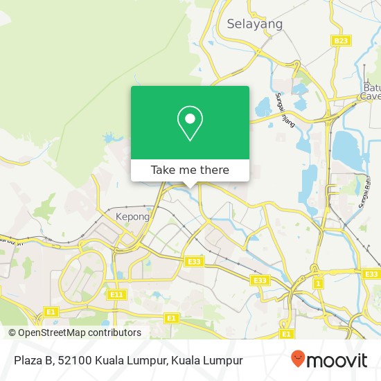 Plaza B, 52100 Kuala Lumpur map
