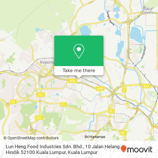 Peta Lun Heng Food Industries Sdn. Bhd., 10 Jalan Helang Hindik 52100 Kuala Lumpur