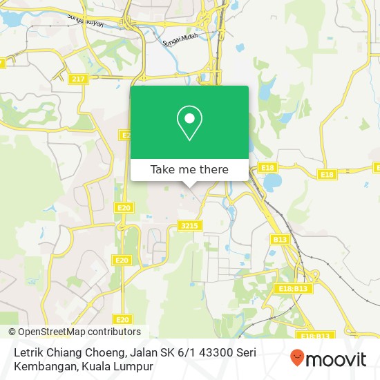 Letrik Chiang Choeng, Jalan SK 6 / 1 43300 Seri Kembangan map