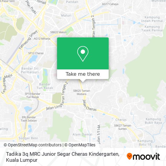 Tadika 3q MRC Junior Segar Cheras Kindergarten map