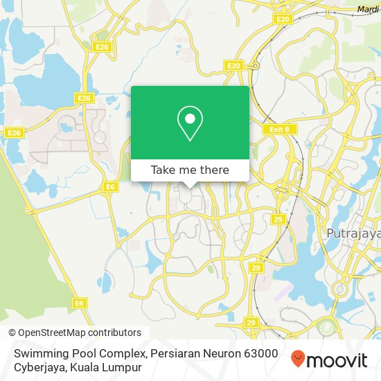 Swimming Pool Complex, Persiaran Neuron 63000 Cyberjaya map