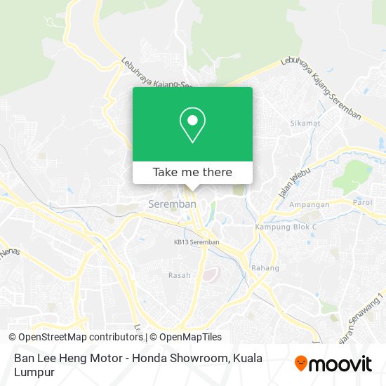 Peta Ban Lee Heng Motor - Honda Showroom