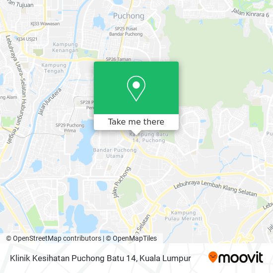 如何坐公交或火车去puchong的klinik Kesihatan Puchong Batu 14 Moovit