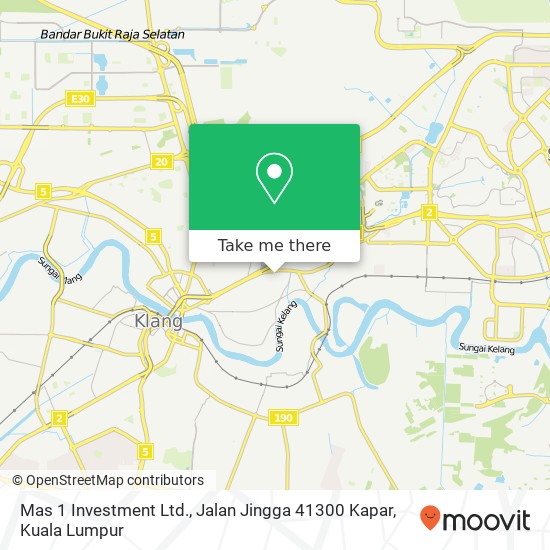 Mas 1 Investment Ltd., Jalan Jingga 41300 Kapar map