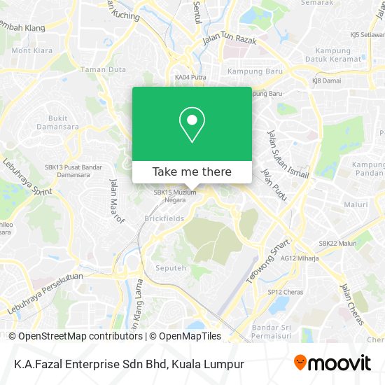 K.A.Fazal Enterprise Sdn Bhd map