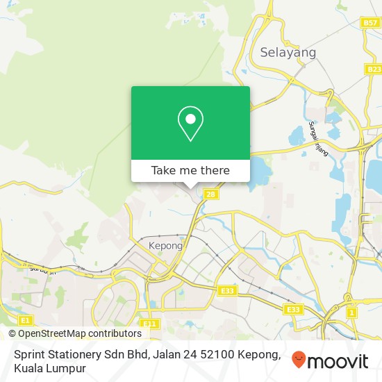 Sprint Stationery Sdn Bhd, Jalan 24 52100 Kepong map