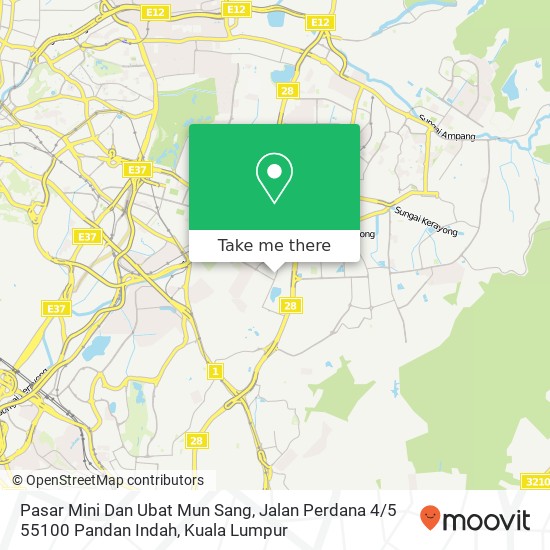 Pasar Mini Dan Ubat Mun Sang, Jalan Perdana 4 / 5 55100 Pandan Indah map