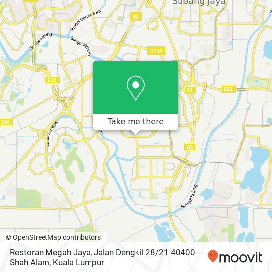 Restoran Megah Jaya, Jalan Dengkil 28 / 21 40400 Shah Alam map