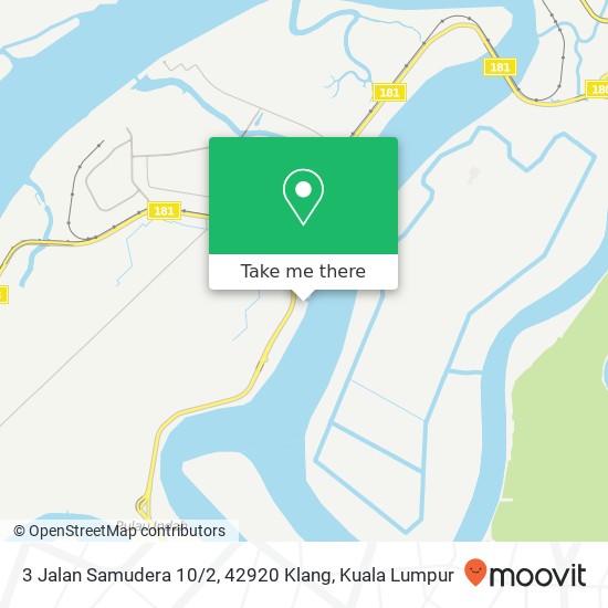 Peta 3 Jalan Samudera 10 / 2, 42920 Klang