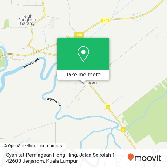 Syarikat Perniagaan Hong Hing, Jalan Sekolah 1 42600 Jenjarom map