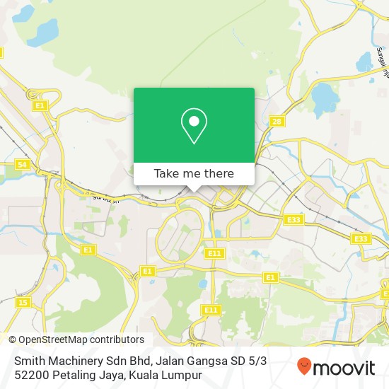 Smith Machinery Sdn Bhd, Jalan Gangsa SD 5 / 3 52200 Petaling Jaya map