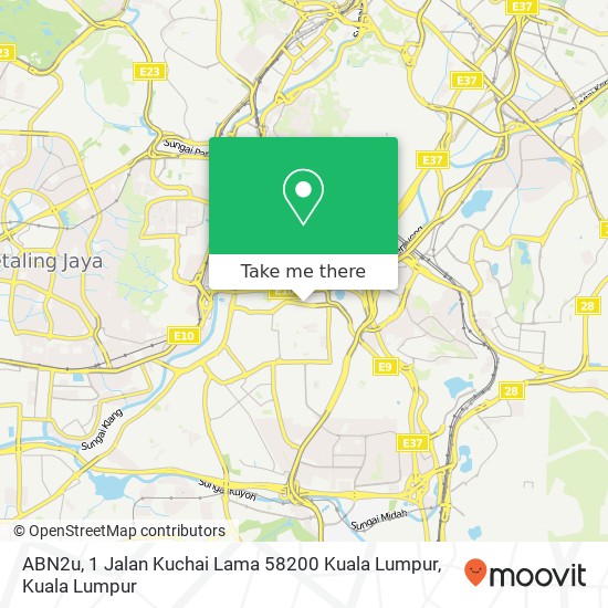 Peta ABN2u, 1 Jalan Kuchai Lama 58200 Kuala Lumpur