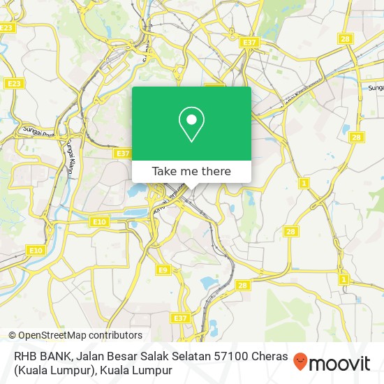 Peta RHB BANK, Jalan Besar Salak Selatan 57100 Cheras (Kuala Lumpur)
