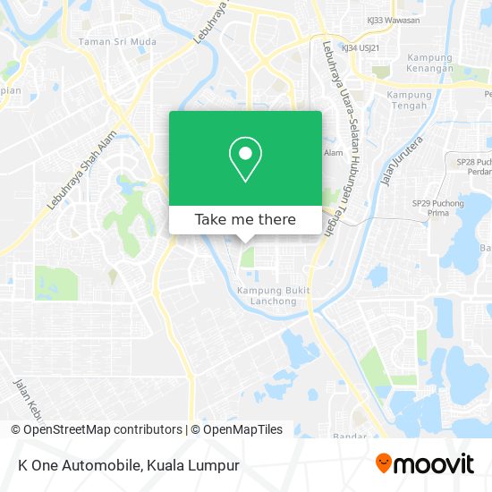 K One Automobile map