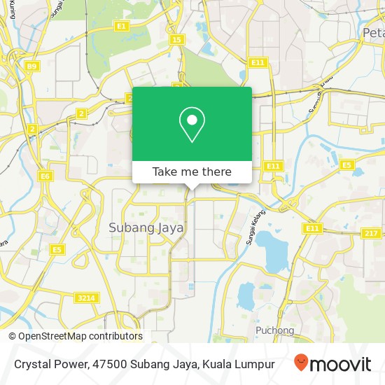 Peta Crystal Power, 47500 Subang Jaya